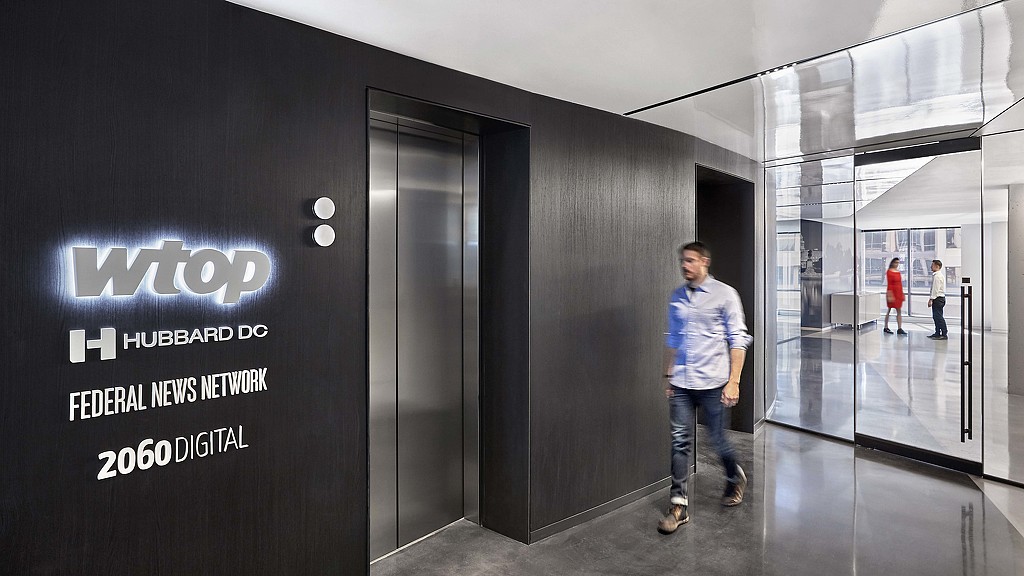 A man standing in a building.